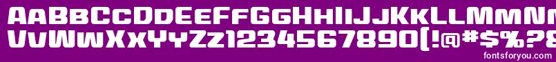 MecheffectstwobbReg Font – White Fonts on Purple Background