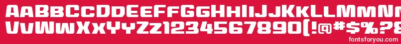 MecheffectstwobbReg Font – White Fonts on Red Background