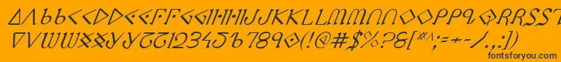 fuente PresleyPressItalic – Fuentes Negras Sobre Fondo Naranja