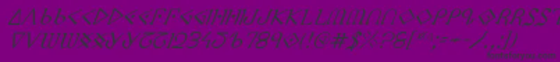 PresleyPressItalic Font – Black Fonts on Purple Background