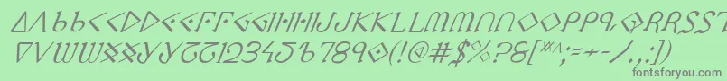 fuente PresleyPressItalic – Fuentes Grises Sobre Fondo Verde