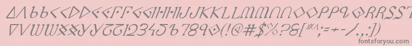 fuente PresleyPressItalic – Fuentes Grises Sobre Fondo Rosa