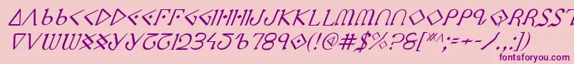 PresleyPressItalic Font – Purple Fonts on Pink Background