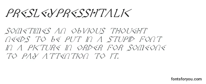 Обзор шрифта PresleyPressItalic