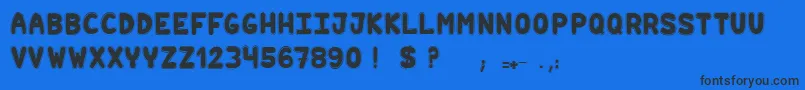 Hilariouscomics Font – Black Fonts on Blue Background