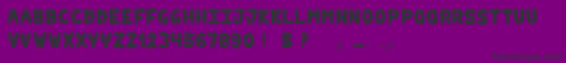 フォントHilariouscomics – 紫の背景に黒い文字
