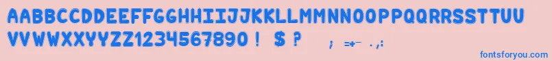 Hilariouscomics Font – Blue Fonts on Pink Background