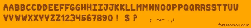 More about Hilariouscomics Font Hilariouscomics Font – Brown Fonts on Orange Background