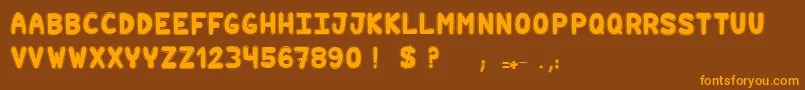 Hilariouscomics Font – Orange Fonts on Brown Background