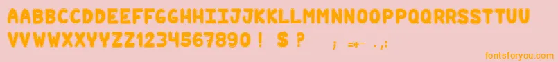 Hilariouscomics Font – Orange Fonts on Pink Background