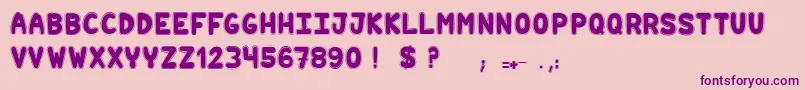 Hilariouscomics Font – Purple Fonts on Pink Background