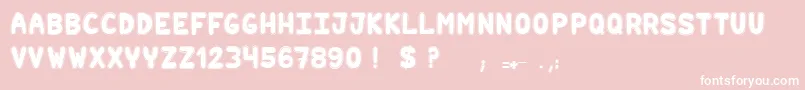 Hilariouscomics Font – White Fonts on Pink Background