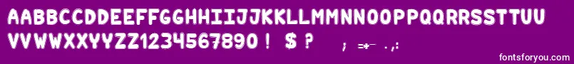 Hilariouscomics Font – White Fonts on Purple Background