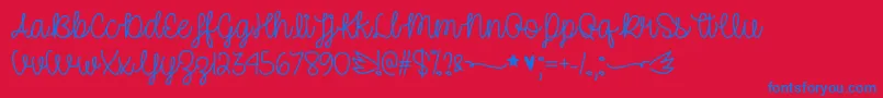 UnicornSparklesOtf Font – Blue Fonts on Red Background