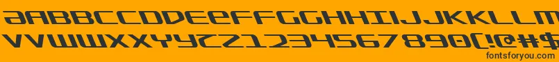 SdfLeftalic Font – Black Fonts on Orange Background