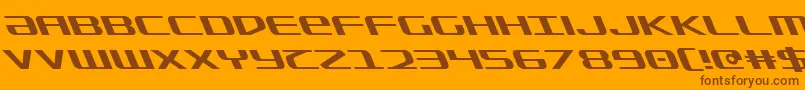 SdfLeftalic Font – Brown Fonts on Orange Background