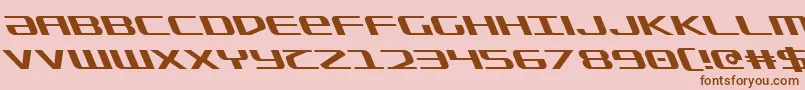 SdfLeftalic Font – Brown Fonts on Pink Background