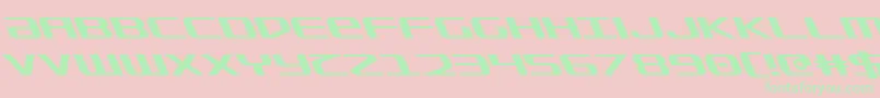 SdfLeftalic Font – Green Fonts on Pink Background