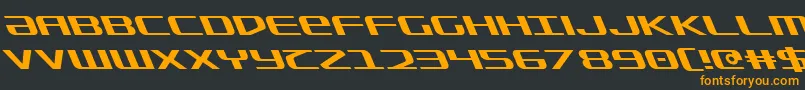 SdfLeftalic Font – Orange Fonts on Black Background