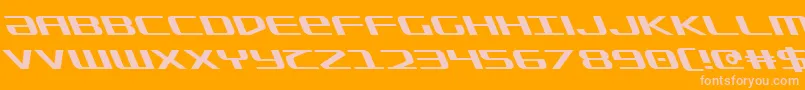 SdfLeftalic Font – Pink Fonts on Orange Background