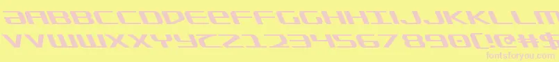 SdfLeftalic-Schriftart – Rosa Schriften auf gelbem Hintergrund