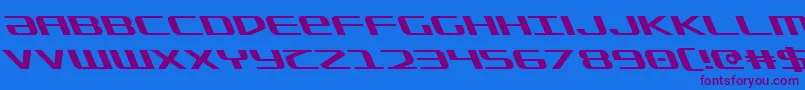 SdfLeftalic Font – Purple Fonts on Blue Background