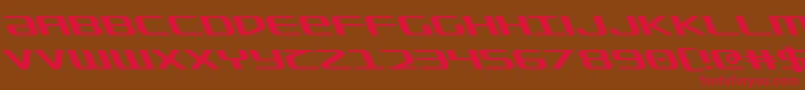 フォントSdfLeftalic – 赤い文字が茶色の背景にあります。