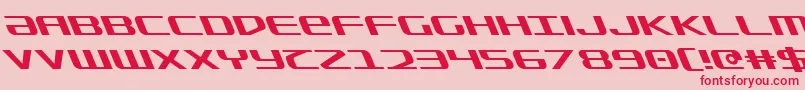 SdfLeftalic Font – Red Fonts on Pink Background