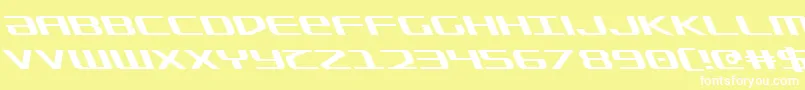 SdfLeftalic Font – White Fonts on Yellow Background