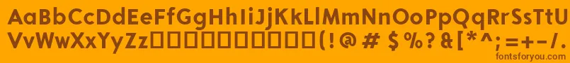 ArongrotesqueBlack Font – Brown Fonts on Orange Background