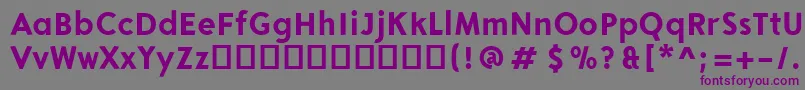 ArongrotesqueBlack Font – Purple Fonts on Gray Background