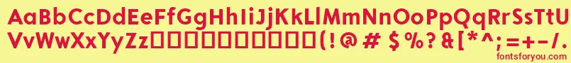 ArongrotesqueBlack Font – Red Fonts on Yellow Background