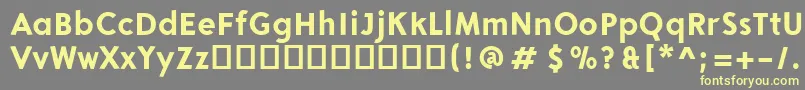 ArongrotesqueBlack Font – Yellow Fonts on Gray Background