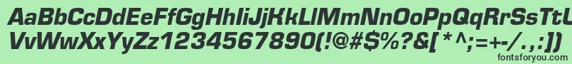 Weitere Informationen zur EurofontcBolditalic-Schriftart EurofontcBolditalic-Schriftart – Schwarze Schriften auf grünem Hintergrund