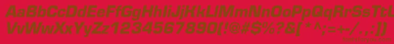 EurofontcBolditalic Font – Brown Fonts on Red Background