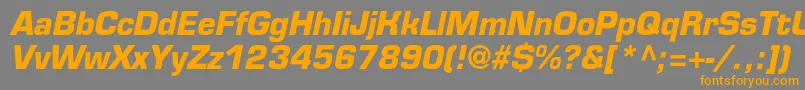 EurofontcBolditalic Font – Orange Fonts on Gray Background