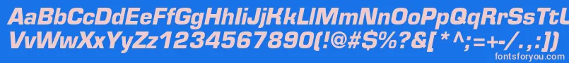 More about EurofontcBolditalic Font EurofontcBolditalic Font – Pink Fonts on Blue Background