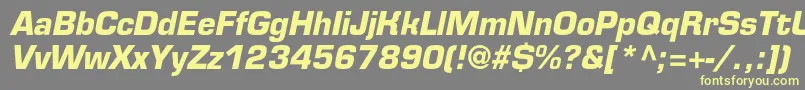 More about EurofontcBolditalic Font EurofontcBolditalic Font – Yellow Fonts on Gray Background