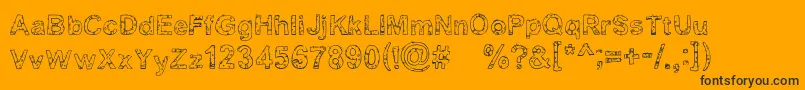 Yugly Font – Black Fonts on Orange Background