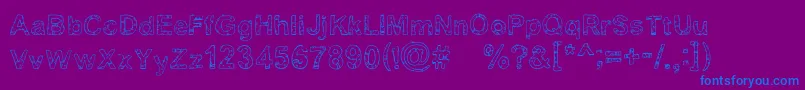 Шрифт Yugly – синие шрифты на фиолетовом фоне
