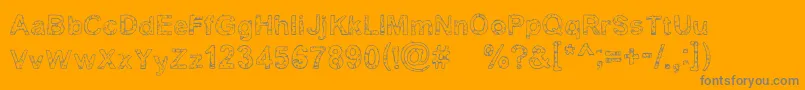 Yugly Font – Gray Fonts on Orange Background