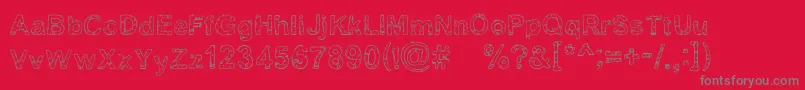 Yugly Font – Gray Fonts on Red Background
