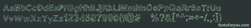 Шрифт Yugly – зелёные шрифты на чёрном фоне