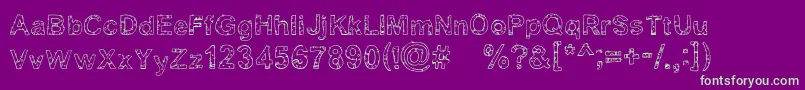 Yugly Font – Green Fonts on Purple Background