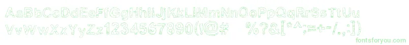 Yugly Font – Green Fonts on White Background