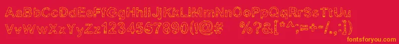 Yugly Font – Orange Fonts on Red Background