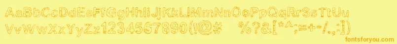 Yugly Font – Orange Fonts on Yellow Background