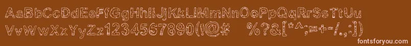 Yugly Font – Pink Fonts on Brown Background