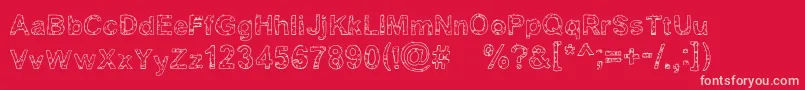 Yugly Font – Pink Fonts on Red Background