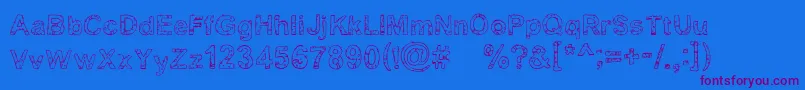 Yugly Font – Purple Fonts on Blue Background